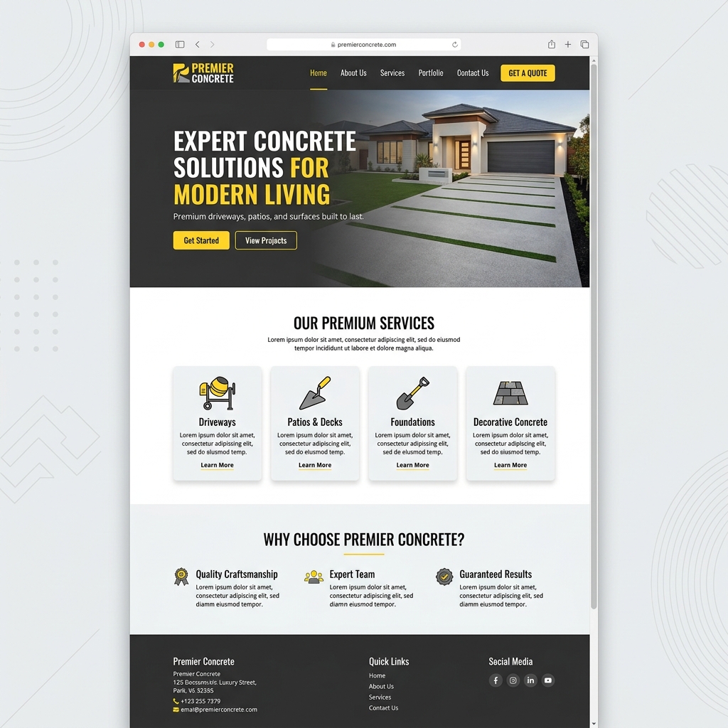 Concrete Contractor Website