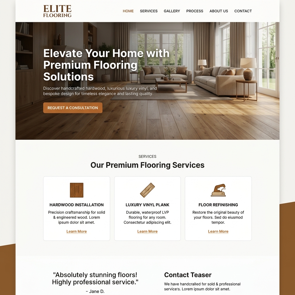 Flooring Contractor Website