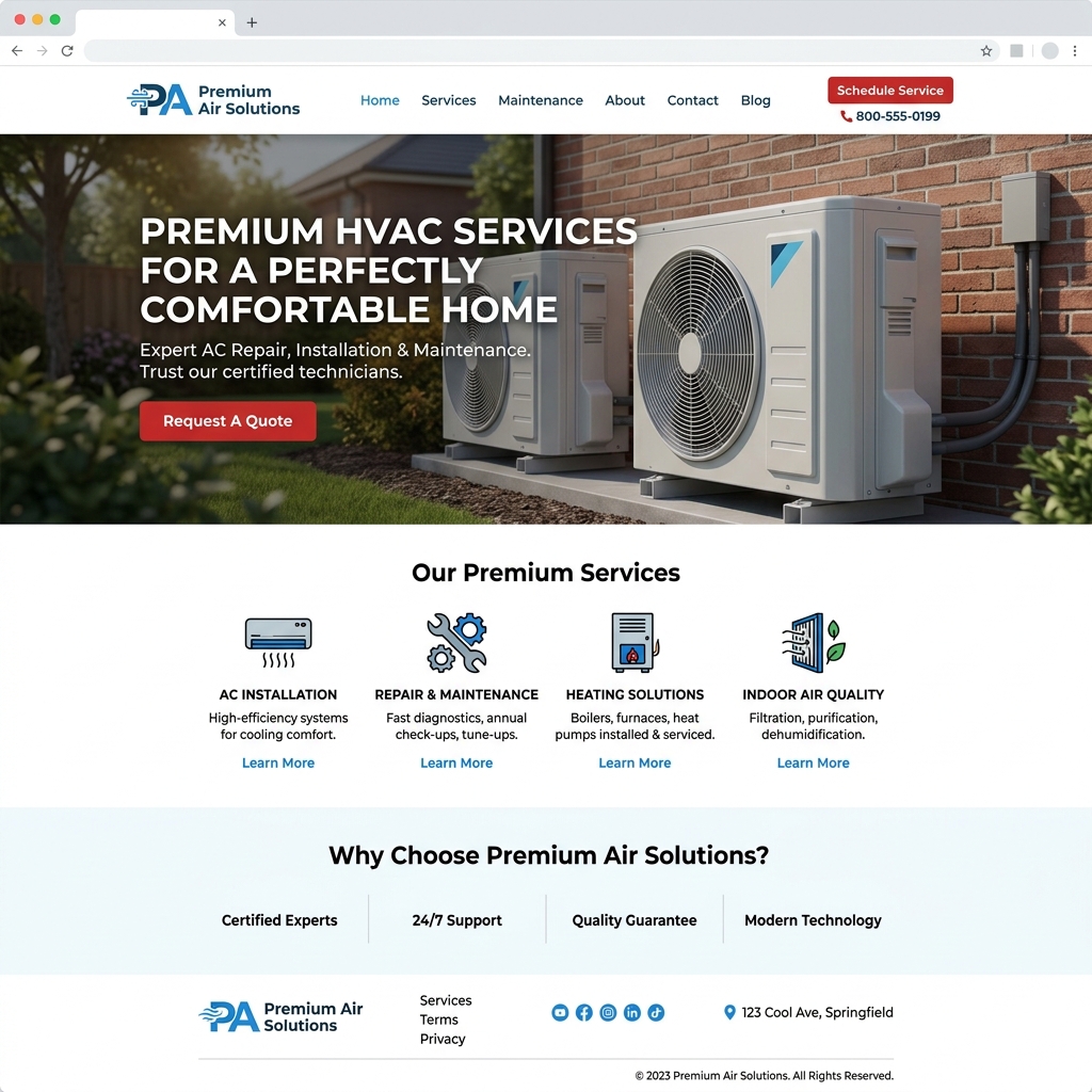 HVAC Contractor Website
